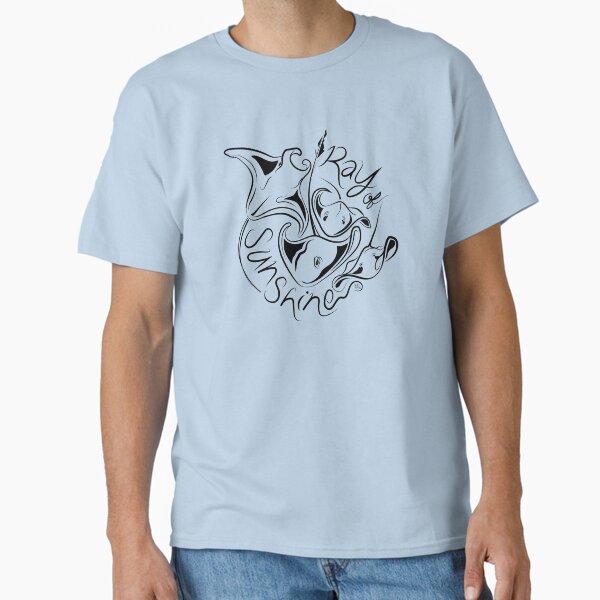 Ray of sunshine | Manta Ray | Stingray | Ray fish | Chasing Rays | Sea drawing Classic T-Shirt