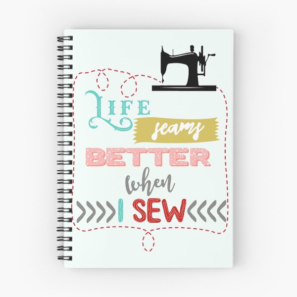 Item preview, Life seams much better when I sew. - sew sewing machine quilt quilter quilting quilted seamstress seammaster designed and sold by papillondesign.