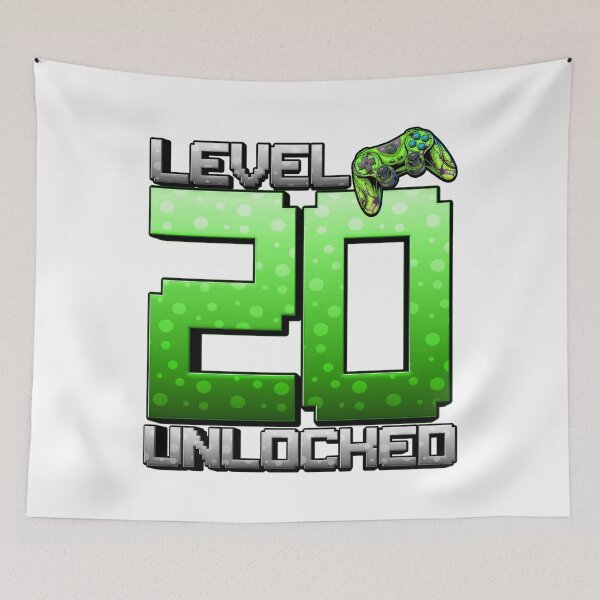 Item preview, Level 20 unlocked birthday shirt Awesome since 2002 Shirt Boys Kids designed and sold by Aqua Wear.