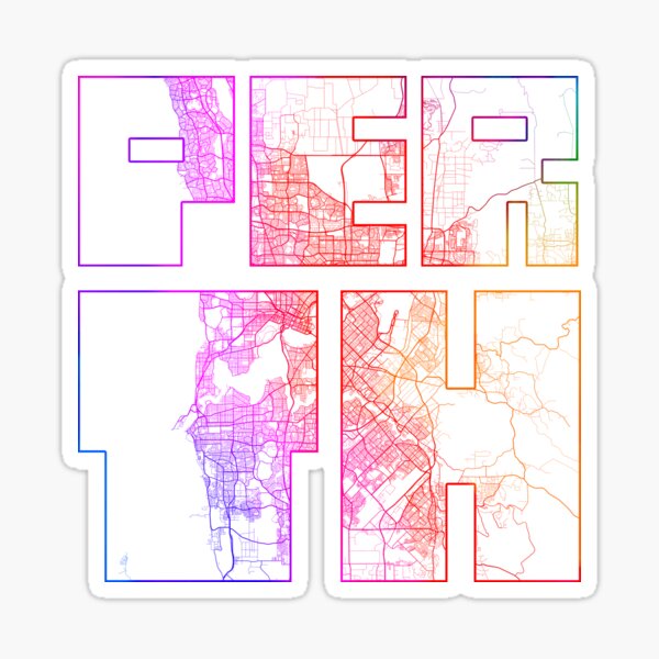 Item preview, Perth City Map of Australia - Colorful designed and sold by deMAP.