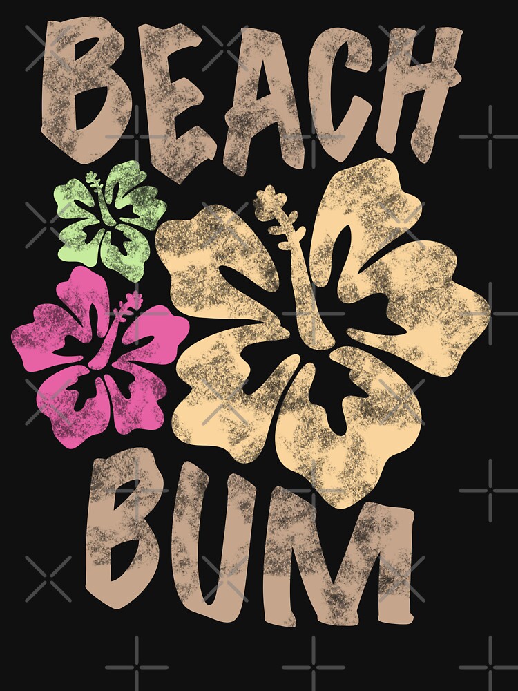 Beach Bum SVG - Retro Summer Shirt SVG - Hawaiian Flower