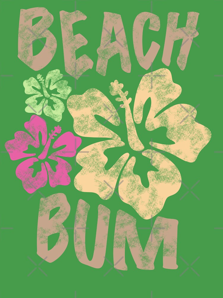 Beach Bum SVG - Retro Summer Shirt SVG - Hawaiian Flower