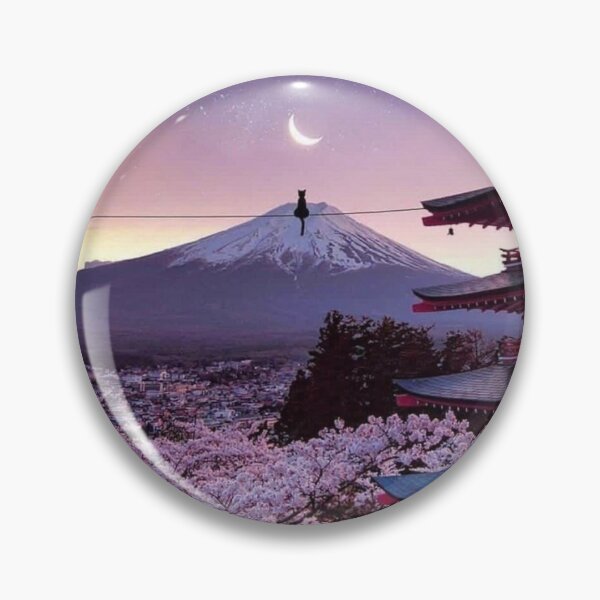 Item preview, Japanese Cherry Blossom Mountain designed and sold by JapanHeavenArt.