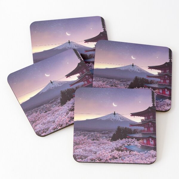 Item preview, Japanese Cherry Blossom Mountain designed and sold by JapanHeavenArt.