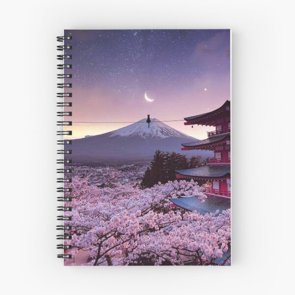 Item preview, Japanese Cherry Blossom Mountain designed and sold by JapanHeavenArt.