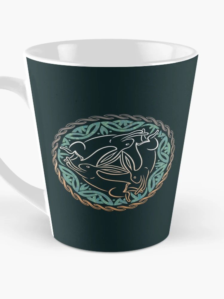 Thumbnail 3 of 4, Coffee Mug, Three Rabbits Image Three Rabbits Symbol – Celtic Rabbit Knot designed and sold by Christine Krahl.