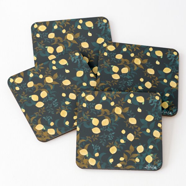 Item preview, Lemons and leaves pattern designed and sold by Lubilul-.