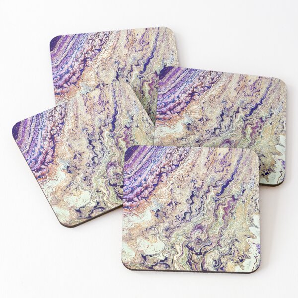 Item preview, Purple Pebbles abstract acrylic on canvas designed and sold by Color Splash Gallery.