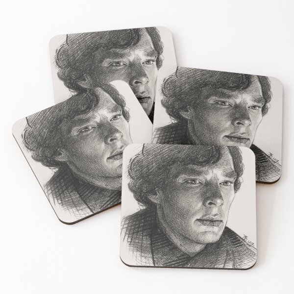 Item preview, Sherlock, Benedict Cumberbatch, Ink, ART Print designed and sold by TendaLee.