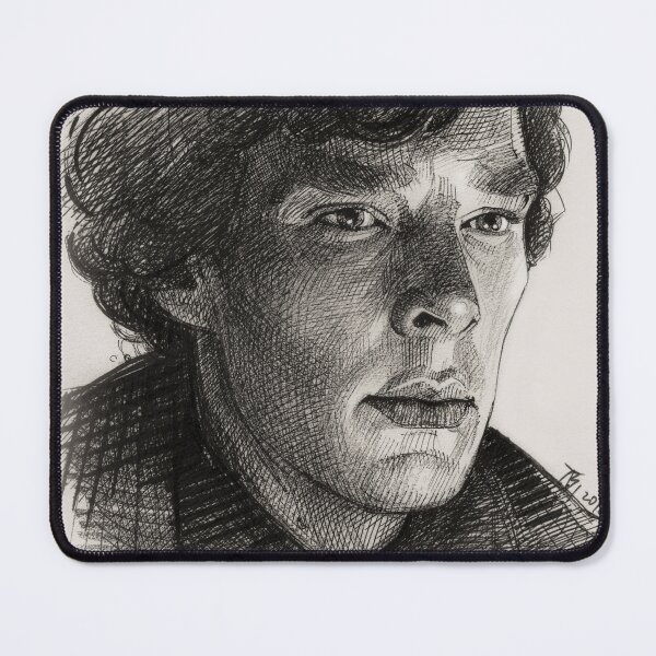 Item preview, Sherlock, Benedict Cumberbatch, Ink, ART Print designed and sold by TendaLee.