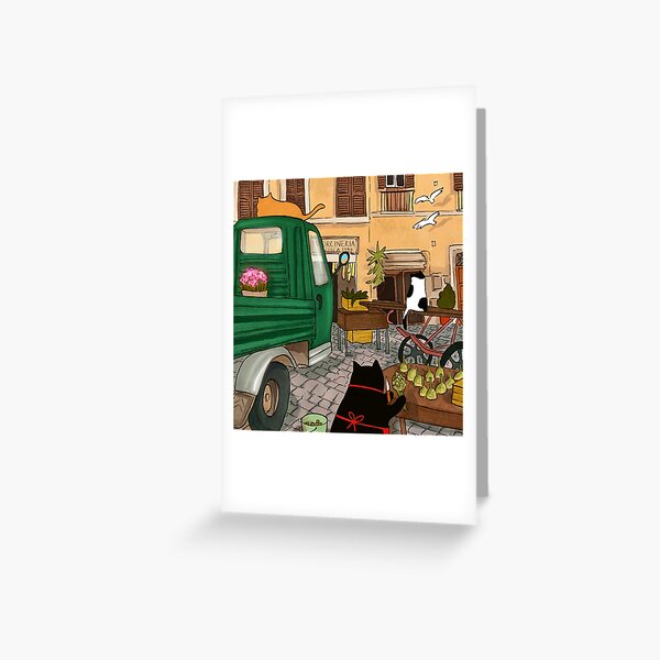 Item preview, Cleaning Carciofi in Campo de' Fiori designed and sold by Stanis the Cat.