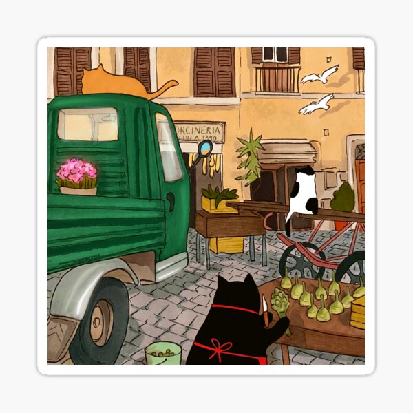 Artikel-Vorschau von Reinigung von Carciofi in Campo de' Fiori, designt und verkauft von Stanis the Cat.