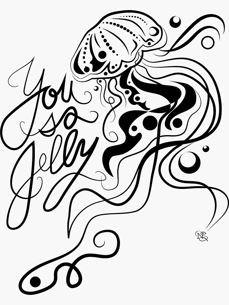 Jellyfish 3 | Sea drawing | Ocean | Waves | Underwater | Floating | Aquatic creatures by NSoulliardArt