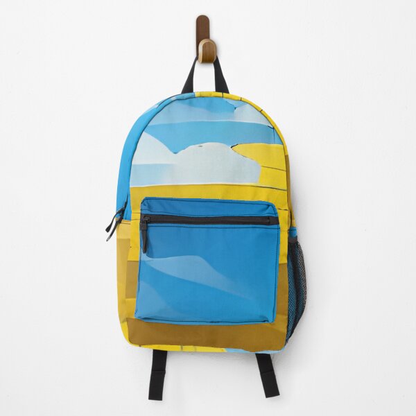 Item preview, title: calm golden field with a blue sky minimalist poster art designed and sold by AIArtwork21.
