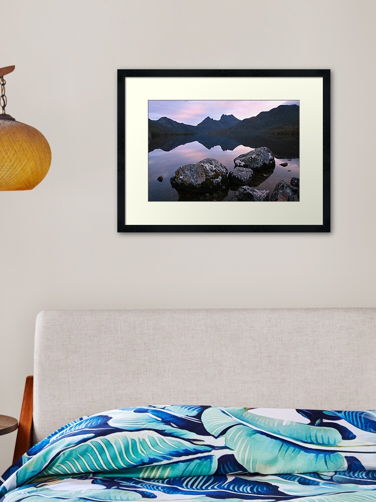 Framed Art Print, Dove Lake Dawn, Cradle Mountain, Tasmania designed and sold by Michael Boniwell