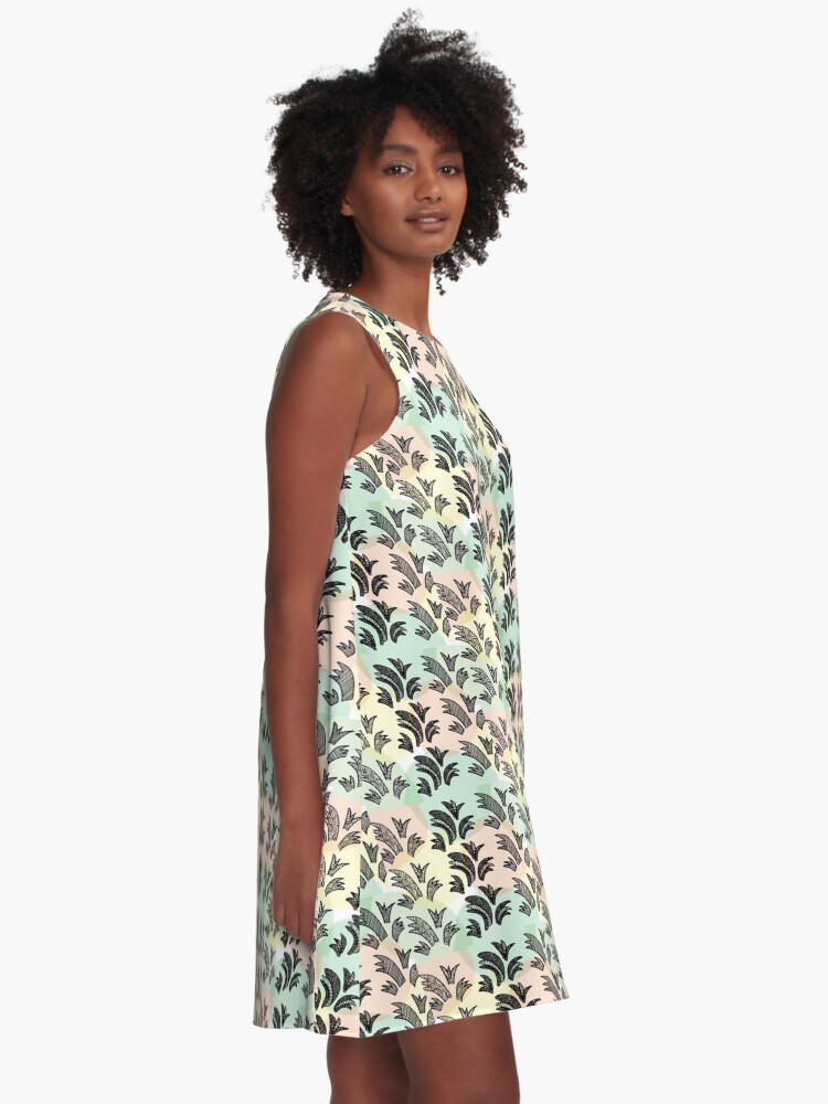 Thumbnail 2 of 4, A-Line Dress, Jaquard with dots designed and sold by LilyBurgess.