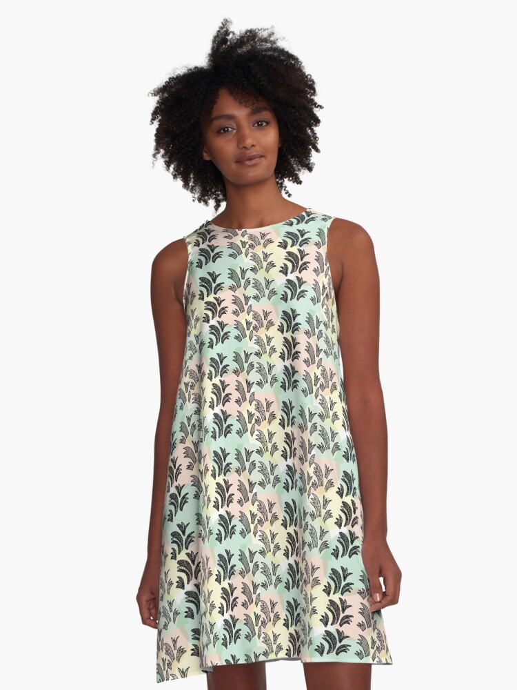 Thumbnail 1 of 4, A-Line Dress, Jaquard with dots designed and sold by LilyBurgess.