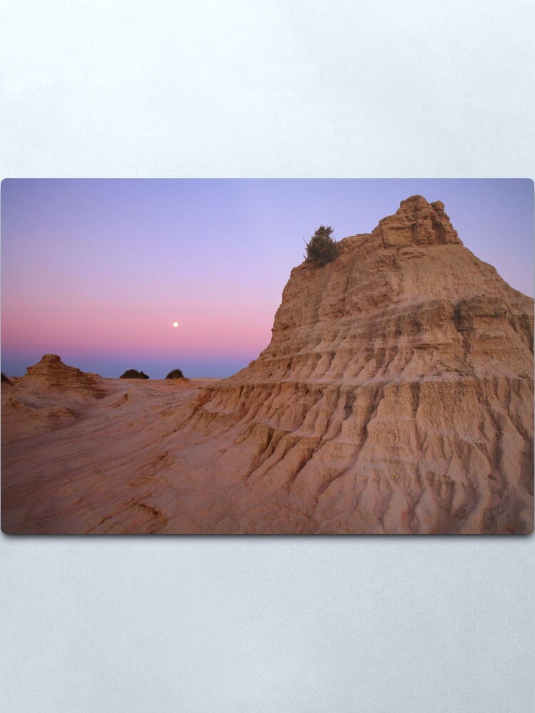 Alternate view of Moonrise over the "Walls Of China", Mungo National Park, Australia Metal Print