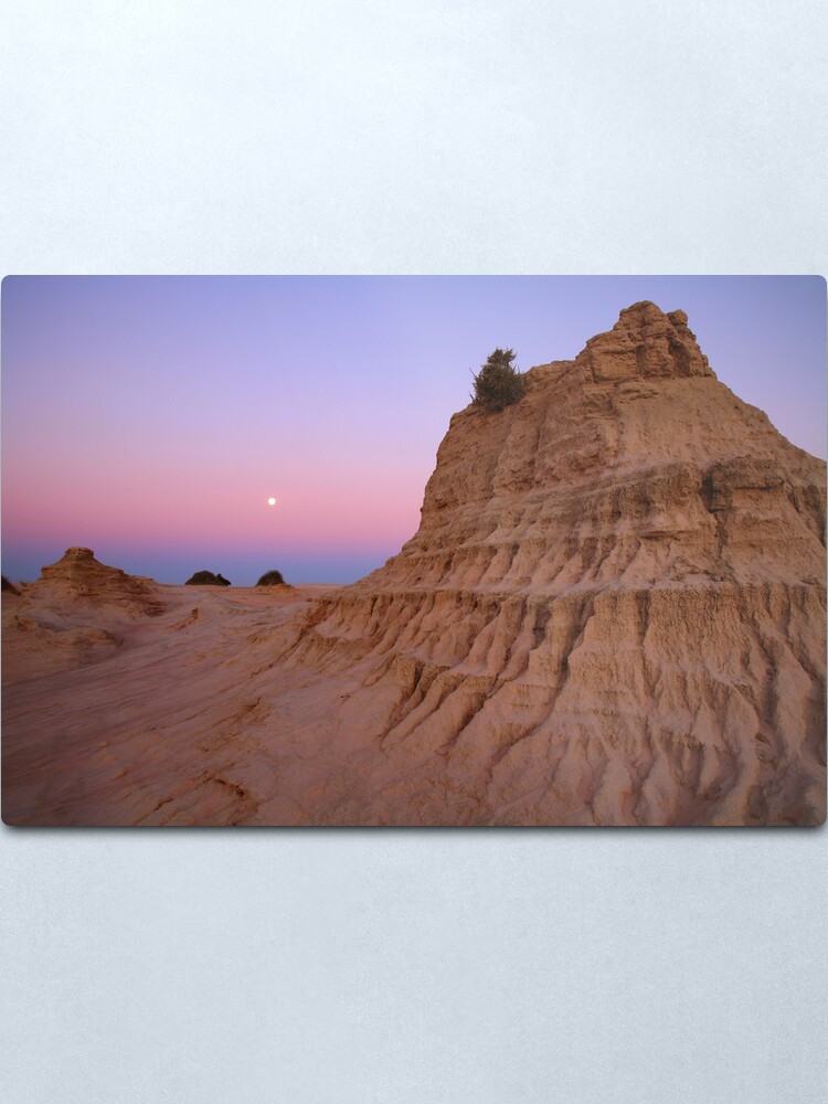Alternate view of Moonrise over the "Walls Of China", Mungo National Park, Australia Metal Print
