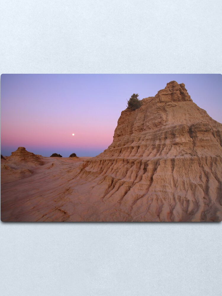 Alternate view of Moonrise over the "Walls Of China", Mungo National Park, Australia Metal Print