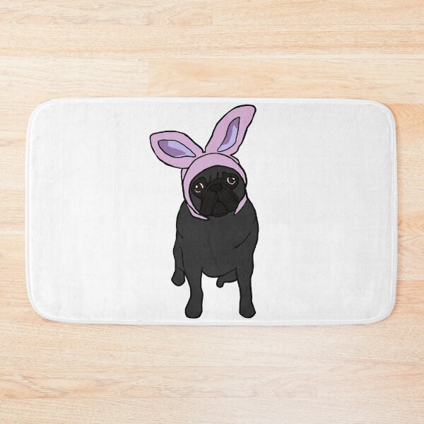 Item preview, Black Easter Pug designed and sold by DolphinsDoodle.