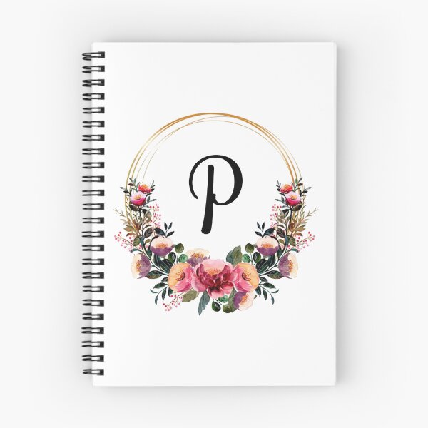 Item preview, Monogram with Pink Floral | Monogram Letter P designed and sold by JustSeasons.