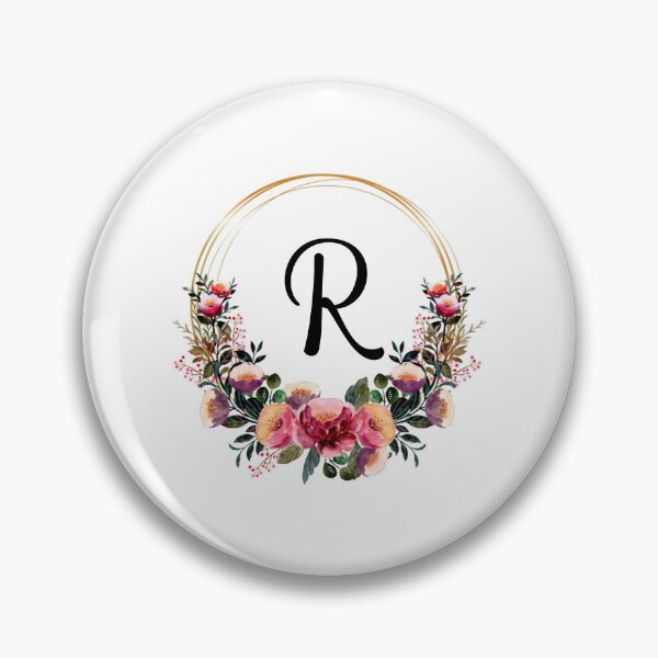 Item preview, Monogram with Pink Floral | Monogram Letter R designed and sold by JustSeasons.