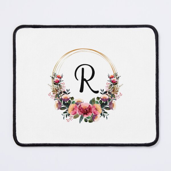 Item preview, Monogram with Pink Floral | Monogram Letter R designed and sold by JustSeasons.