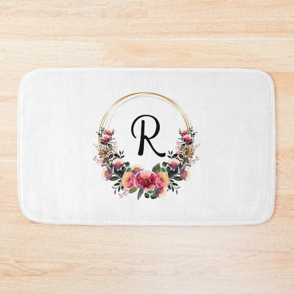 Item preview, Monogram with Pink Floral | Monogram Letter R designed and sold by JustSeasons.