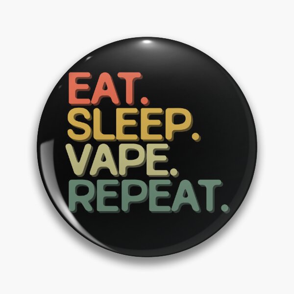 Item preview, Eat Sleep Vape Repeat - Funny Retro Vintage Colors Typography Satire designed and sold by FunnyHomeQuotes.