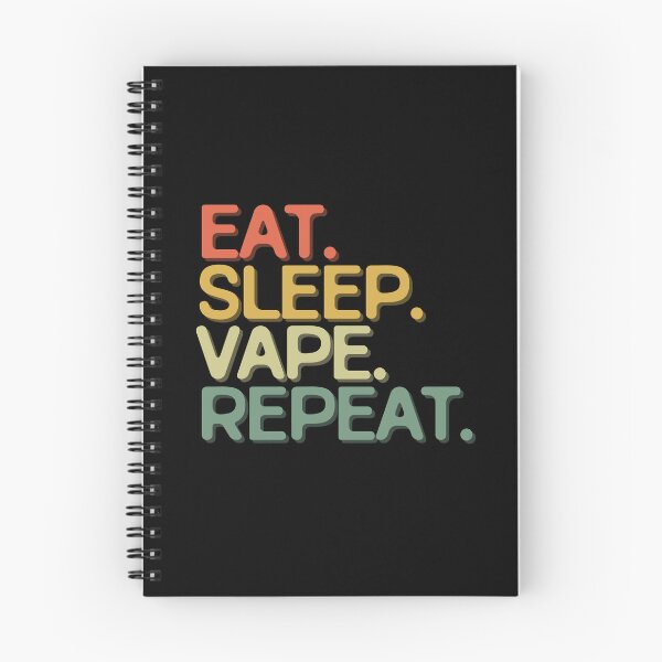Item preview, Eat Sleep Vape Repeat - Funny Retro Vintage Colors Typography Satire designed and sold by FunnyHomeQuotes.