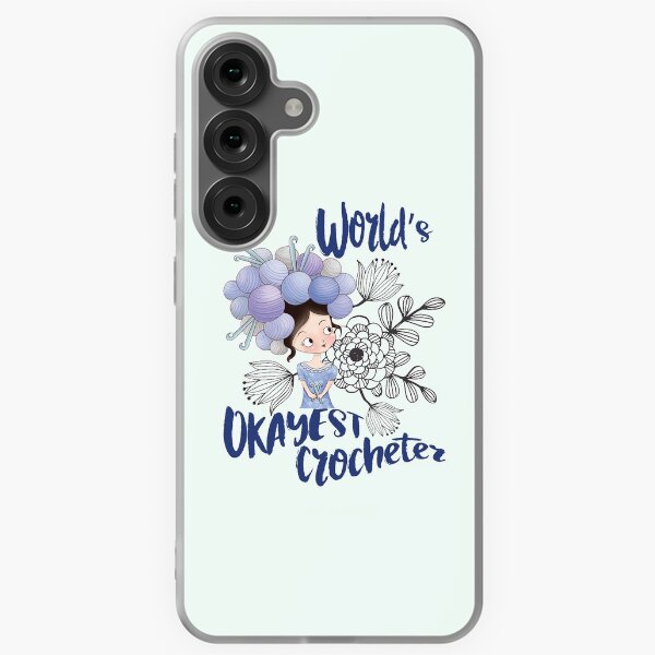 Item preview, World's okayest crocheter - crocheting crochet, crochetter, crocheting, yarn, hobby, craft, chibi, skein, knitwork designed and sold by papillondesign.