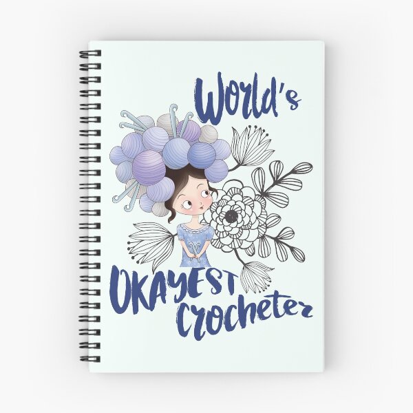 Item preview, World's okayest crocheter - crocheting crochet, crochetter, crocheting, yarn, hobby, craft, chibi, skein, knitwork designed and sold by papillondesign.