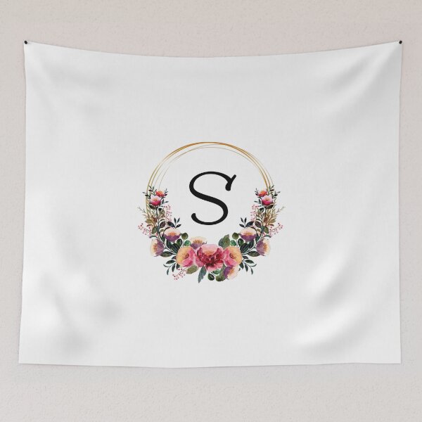 Item preview, Monogram with Pink Floral | Monogram Letter S designed and sold by JustSeasons.