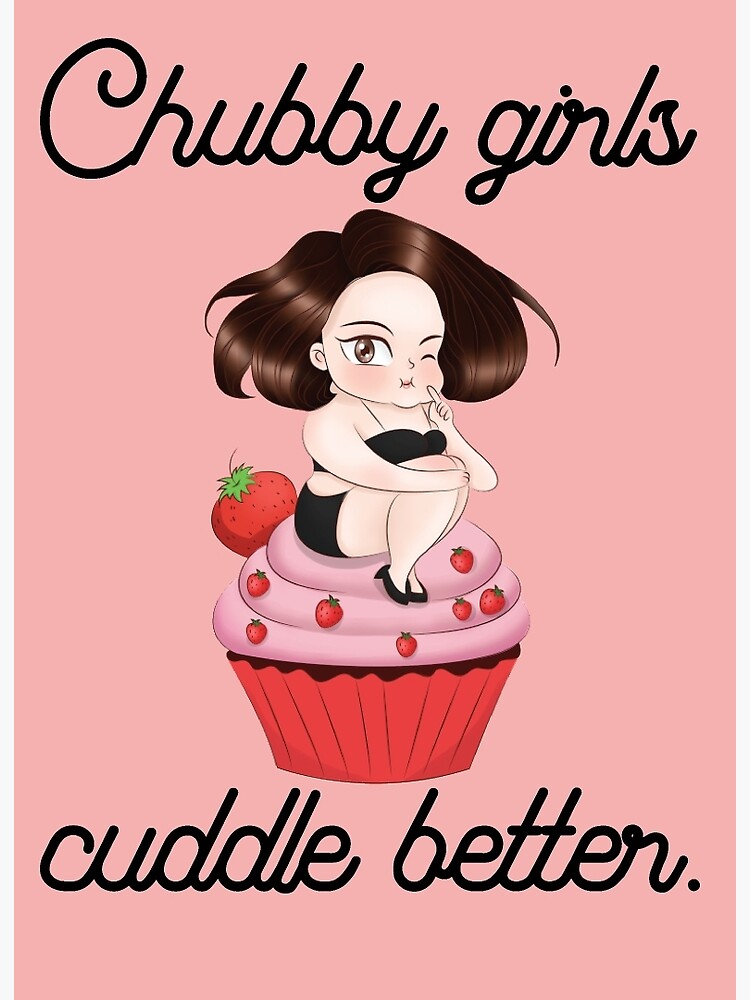 Chubby Girls cuddle better - fat cute thick women bikini sexy polka dot |  Art Board Print