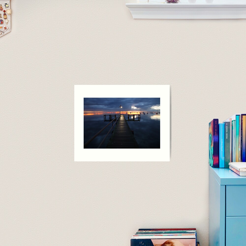 A Winter's Dawn on the Pier, Australia Art Print