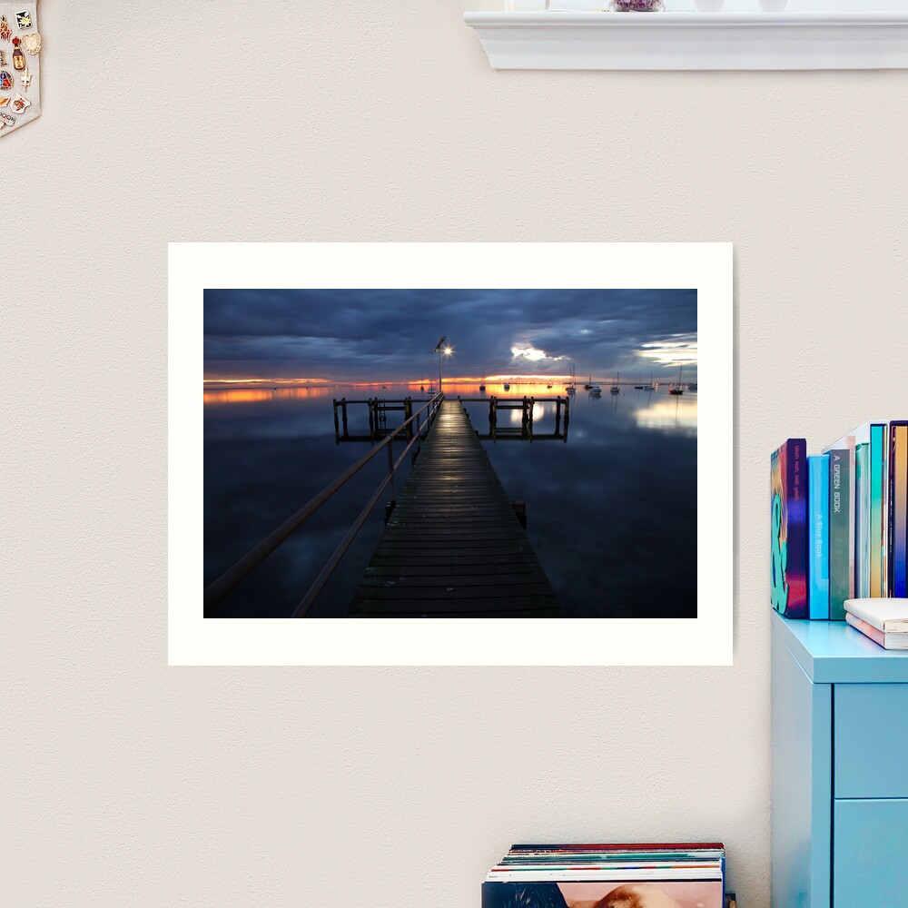 A Winter's Dawn on the Pier, Australia Art Print