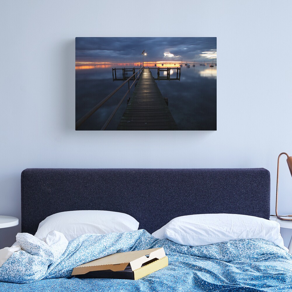A Winter's Dawn on the Pier, Australia Canvas Print