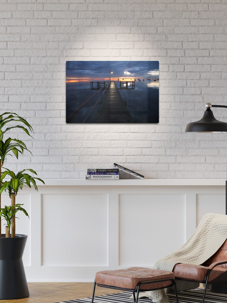 Metal Print, A Winter's Dawn on the Pier, Australia designed and sold by Michael Boniwell