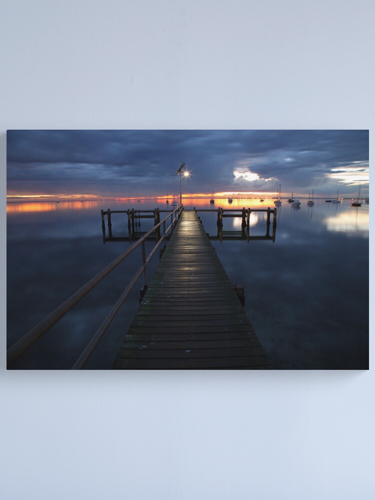 Alternate view of A Winter's Dawn on the Pier, Australia Canvas Print