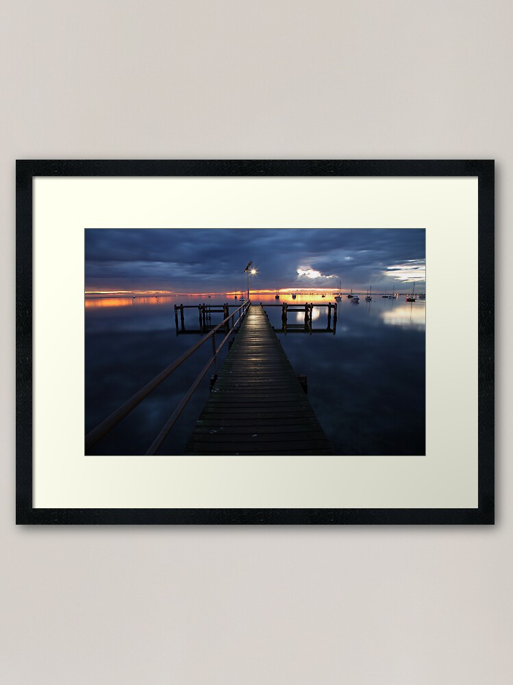 Alternate view of A Winter's Dawn on the Pier, Australia Framed Art Print