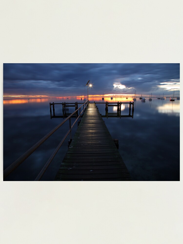Alternate view of A Winter's Dawn on the Pier, Australia Photographic Print