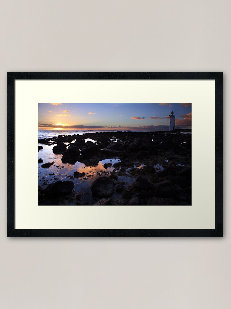 Thumbnail 2 of 7, Framed Art Print, Port Fairy Lighthouse, Australia designed and sold by Michael Boniwell.