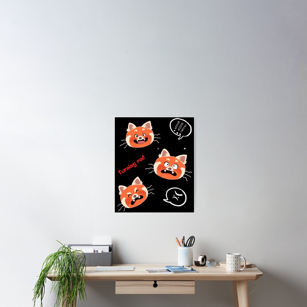 "Turning Red Emoticons" Poster for Sale by JollyKoala | Redbubble