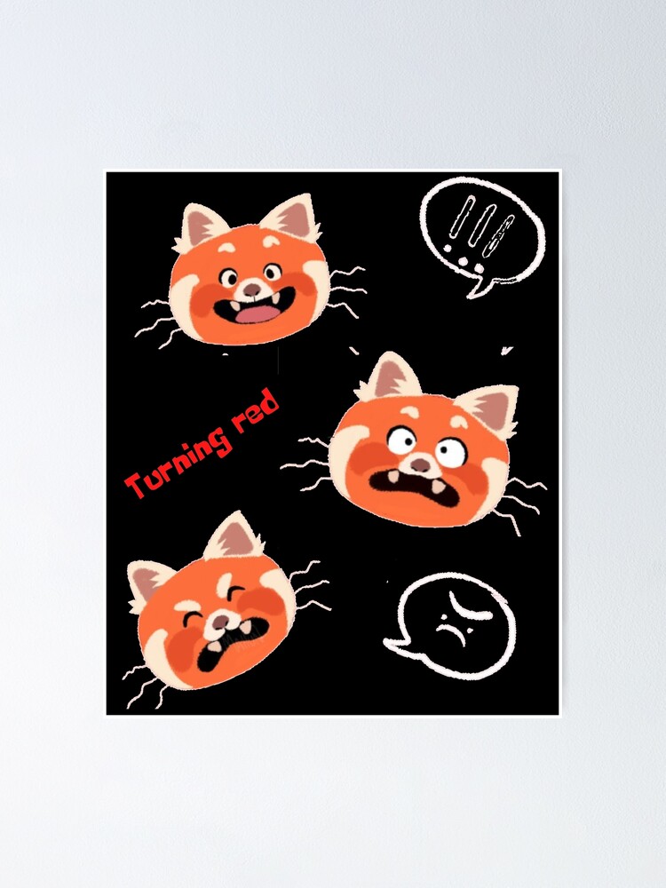 "Turning Red Emoticons" Poster for Sale by JollyKoala | Redbubble