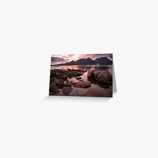 New day dawns over "The Hazards", Coles Bay, Tasmania Greeting Card
