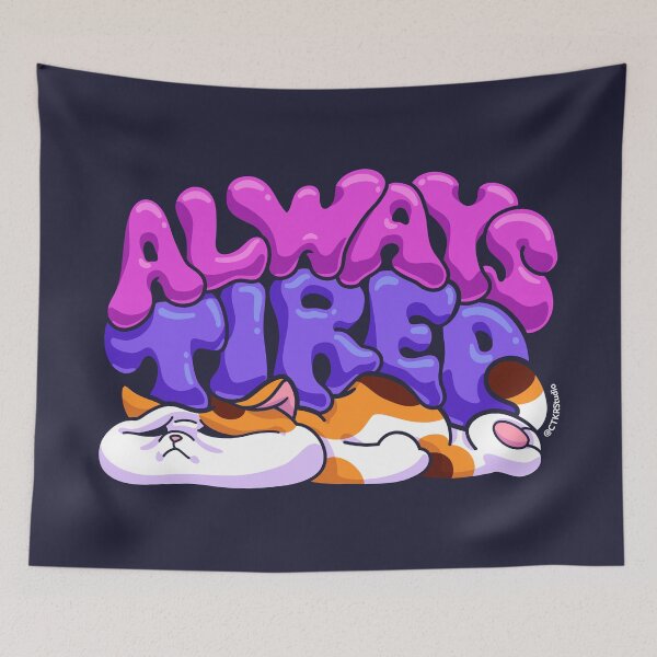 Item preview, Always Tired ~ Calico Cat designed and sold by ctkrstudio.