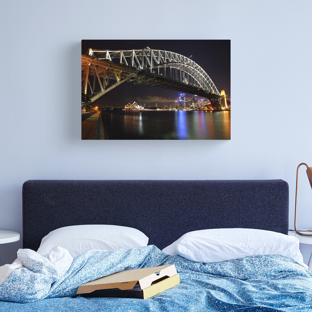 Sydney Harbour Bridge at Night, Australia Canvas Print