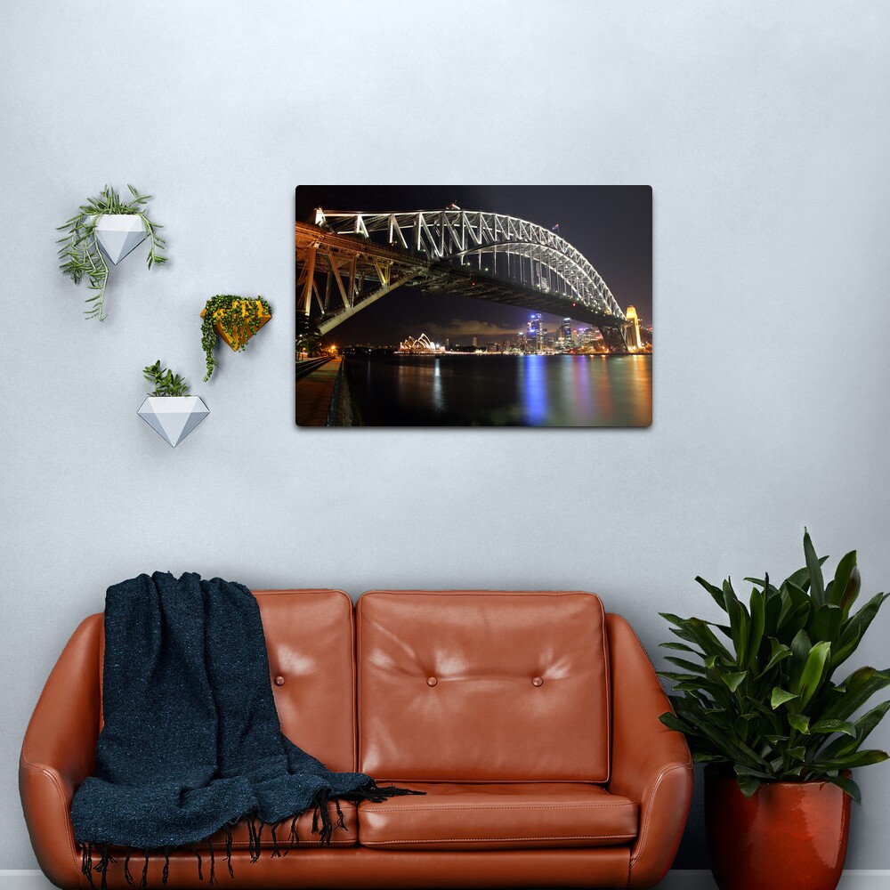 Sydney Harbour Bridge at Night, Australia Metal Print