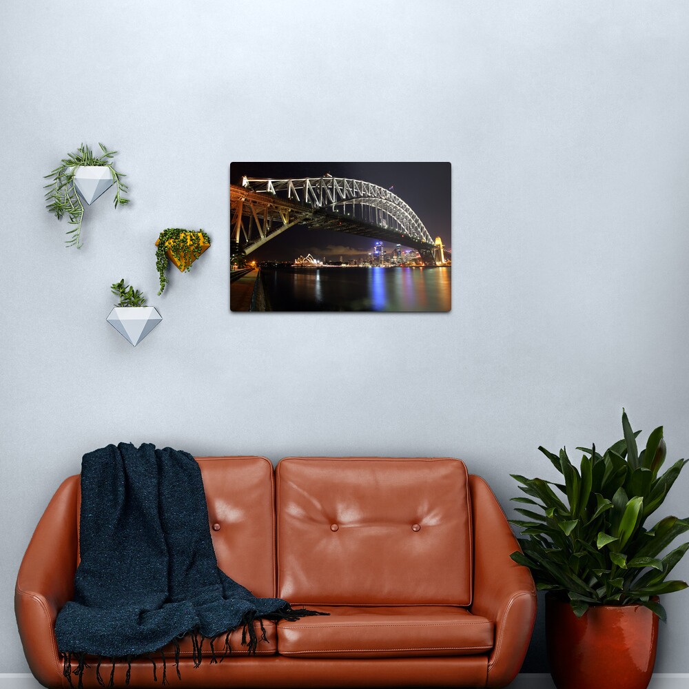 Sydney Harbour Bridge at Night, Australia Metal Print